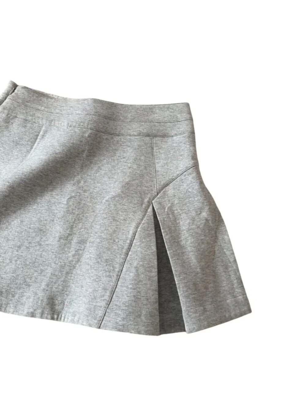 DEREK LAM 10 CROSBY Gray Pleated Jersey Skirt Size 4